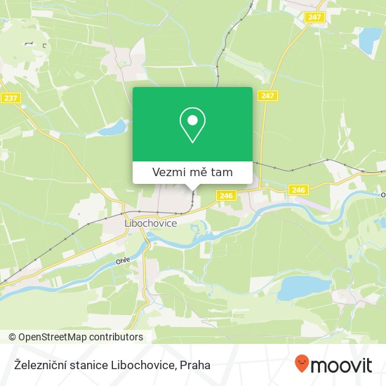 Železniční stanice Libochovice mapa