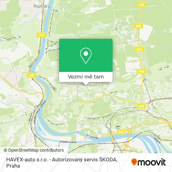 HAVEX-auto s.r.o. - Autorizovaný servis ŠKODA mapa