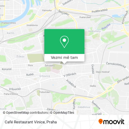 Café Restaurant Vinice mapa