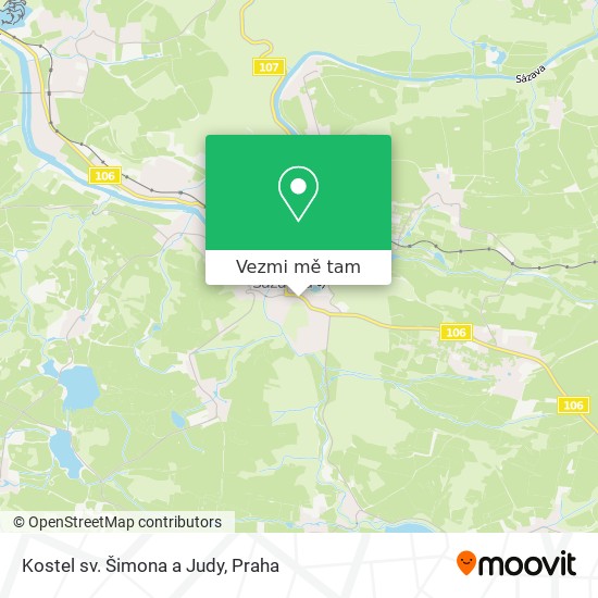 Kostel sv. Šimona a Judy mapa