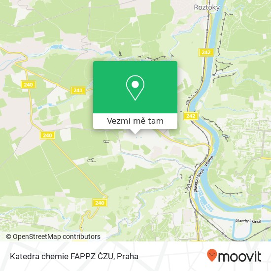 Katedra chemie FAPPZ ČZU mapa