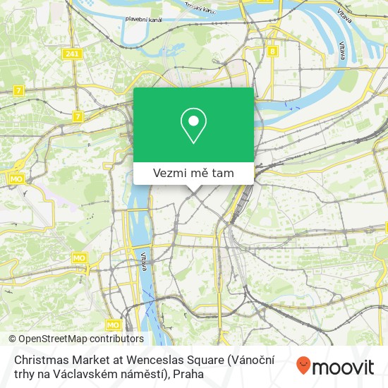 Christmas Market at Wenceslas Square (Vánoční trhy na Václavském náměstí) mapa