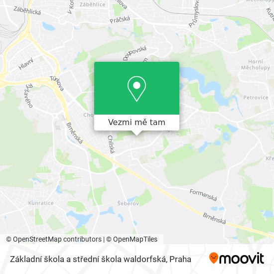 Základní škola a střední škola waldorfská mapa