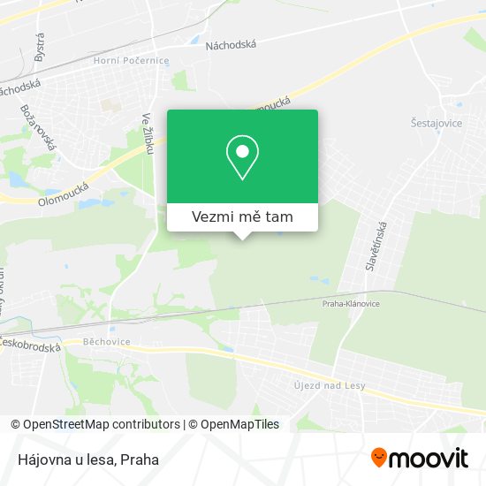 Hájovna u lesa mapa