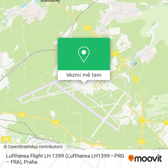 Lufthansa Flight LH 1399 (Lufthansa LH1399 • PRG – FRA) mapa