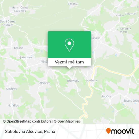 Sokolovna Alšovice mapa