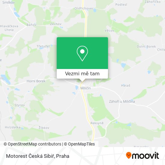 Motorest Česká Sibiř mapa