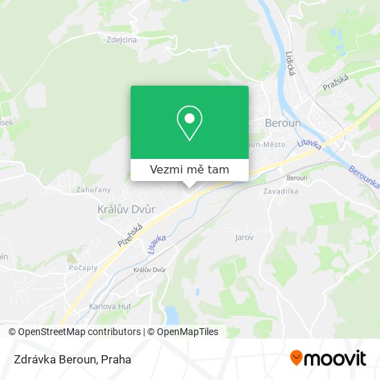 Zdrávka Beroun mapa