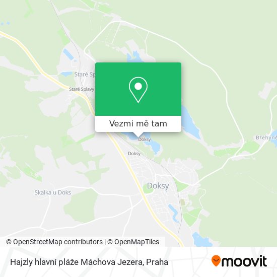 Hajzly hlavní pláže Máchova Jezera mapa