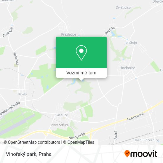 Vinořský park mapa