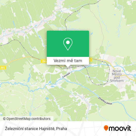 Železniční stanice Hajniště mapa