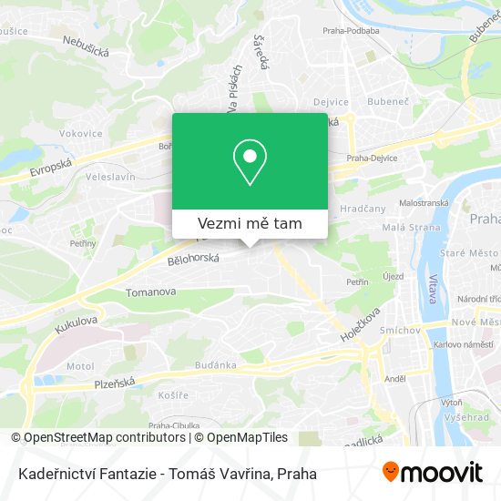Kadeřnictví Fantazie - Tomáš Vavřina mapa