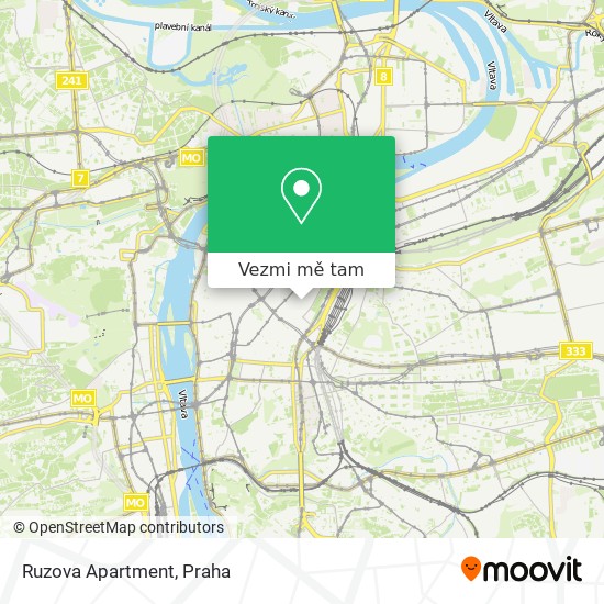 Ruzova Apartment mapa