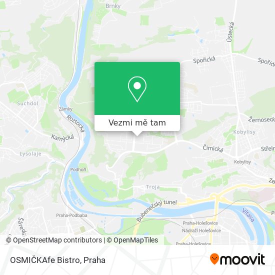 OSMIČKAfe Bistro mapa