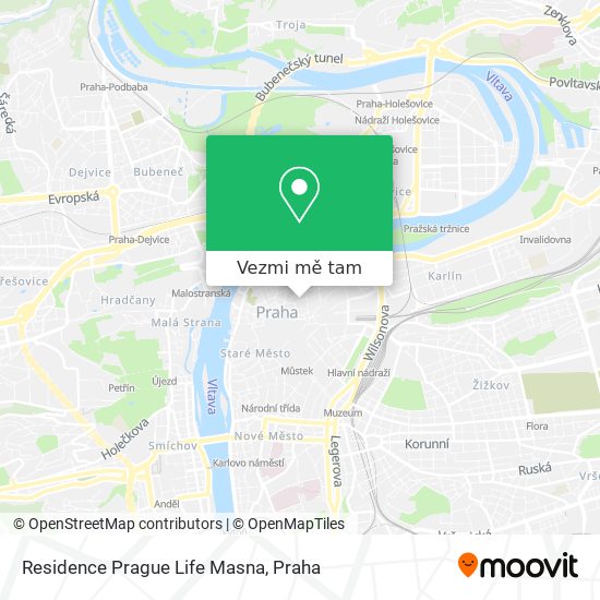 Residence Prague Life Masna mapa