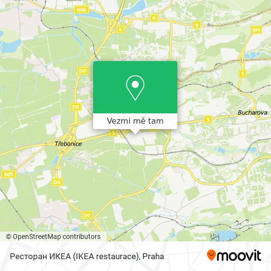 Ресторан ИКЕА (IKEA restaurace) mapa