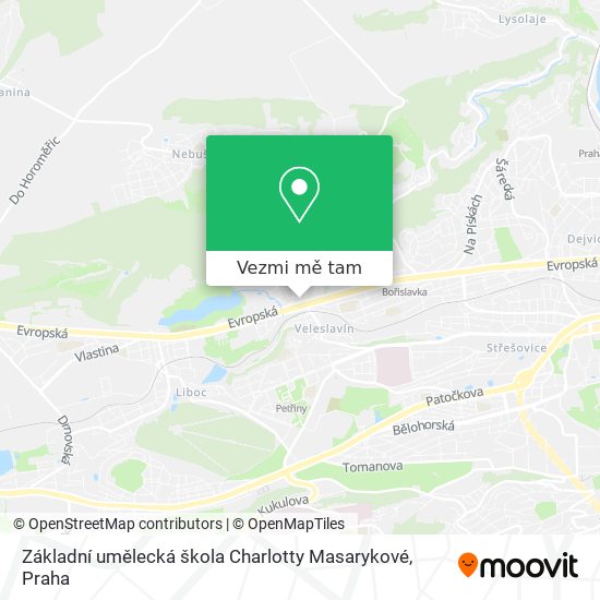 Základní umělecká škola Charlotty Masarykové mapa