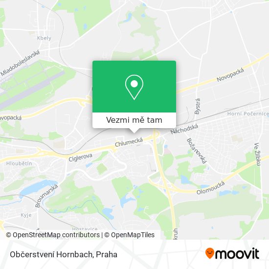 Občerstvení Hornbach mapa