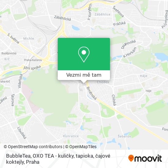 BubbleTea, OXO TEA - kuličky, tapioka, čajové koktejly mapa