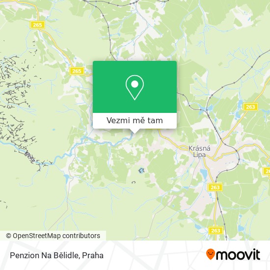 Penzion Na Bělidle mapa