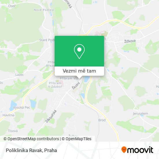 Poliklinika Ravak mapa