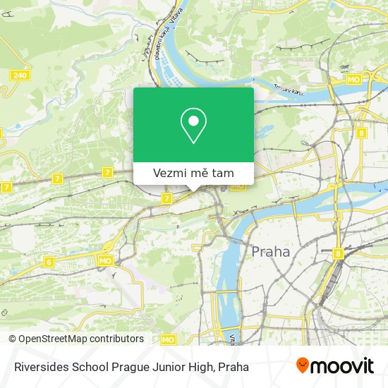 Riversides School Prague Junior High mapa