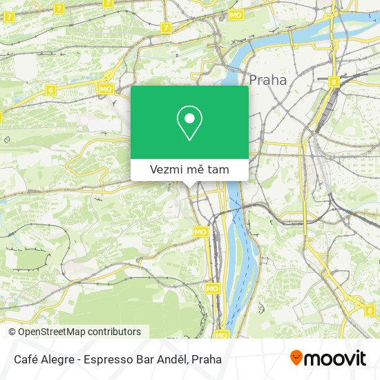 Café Alegre - Espresso Bar Anděl mapa