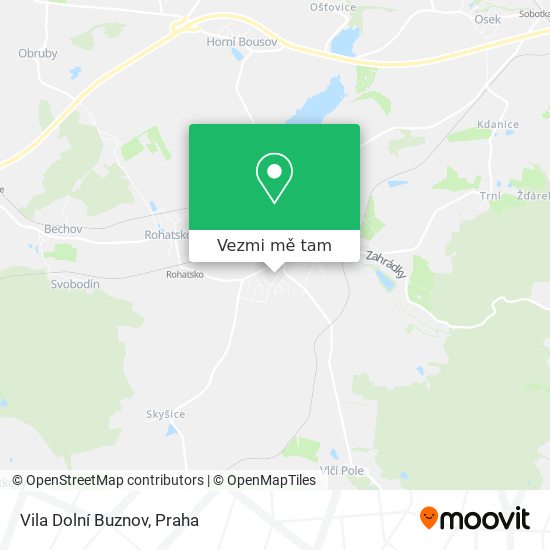 Vila Dolní Buznov mapa