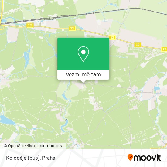 Koloděje (bus) mapa