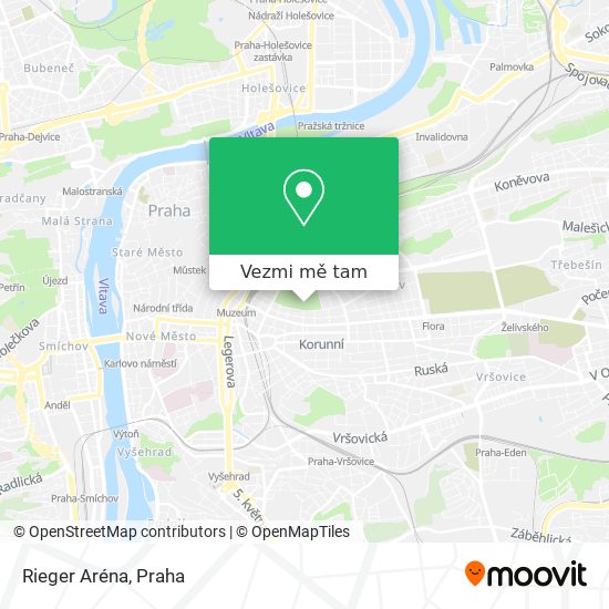 Rieger Aréna mapa