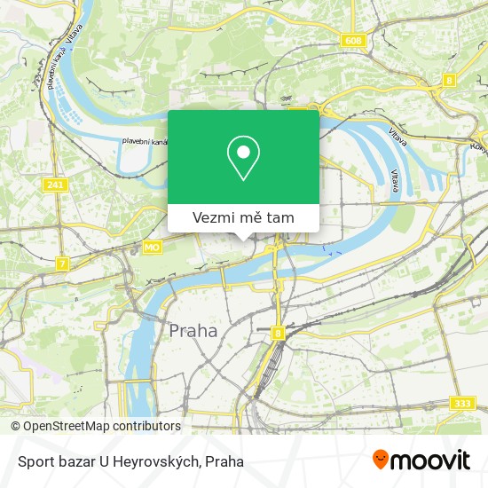 Sport bazar U Heyrovských mapa