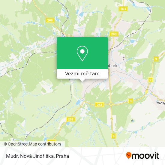 Mudr. Nová Jindřiška mapa