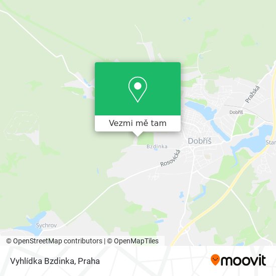 Vyhlídka Bzdinka mapa