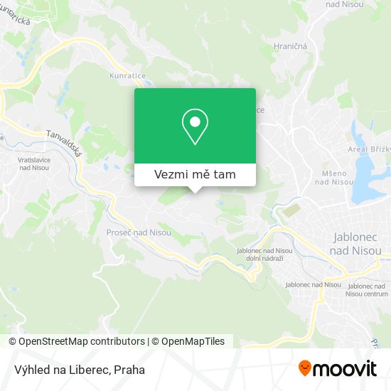 Výhled na Liberec mapa