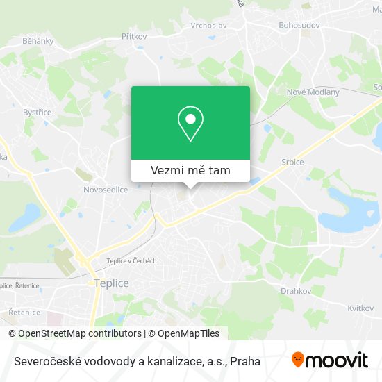 Severočeské vodovody a kanalizace, a.s. mapa