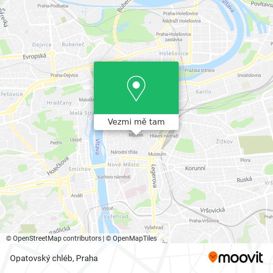 Opatovský chléb mapa