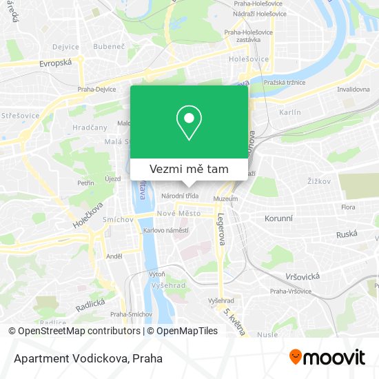 Apartment Vodickova mapa