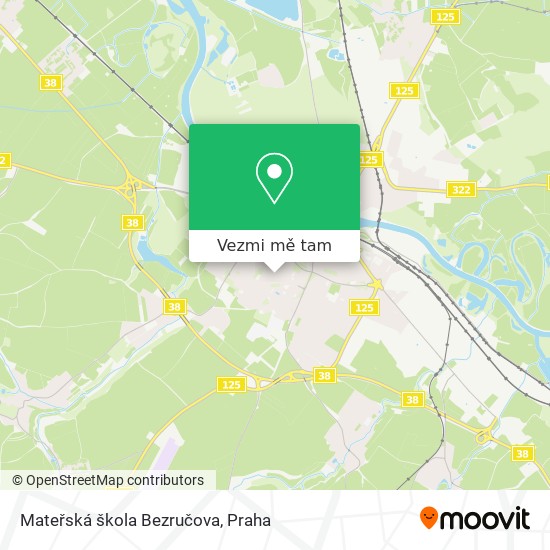 Mateřská škola Bezručova mapa