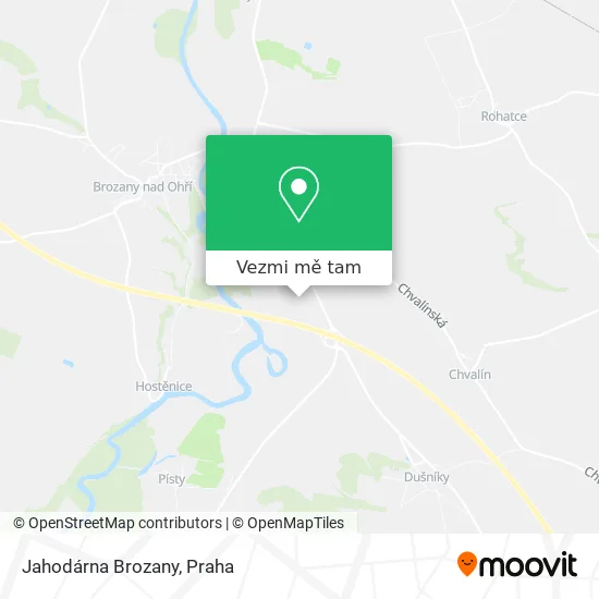 Jahodárna Brozany mapa