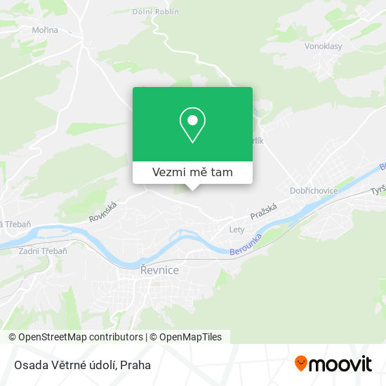 Osada Větrné údolí mapa