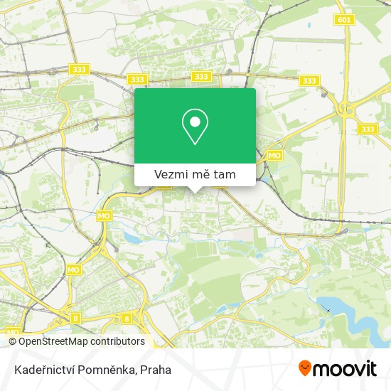 Kadeřnictví Pomněnka mapa