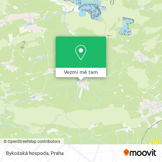 Bykošská hospoda mapa