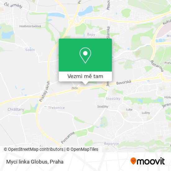 Mycí linka Globus mapa