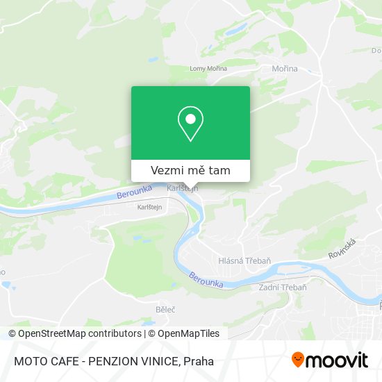 MOTO CAFE - PENZION VINICE mapa