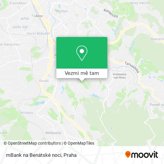 mBank na Benátské noci mapa