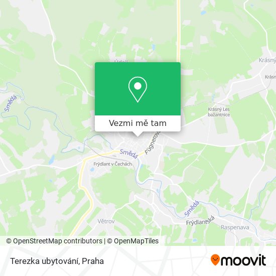 Terezka ubytování mapa