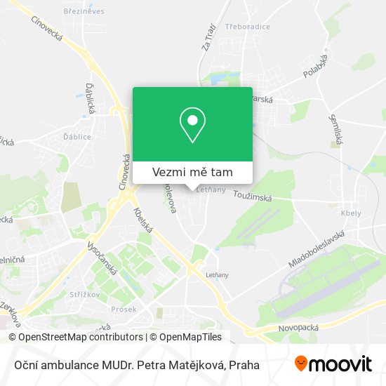 Oční ambulance MUDr. Petra Matějková mapa