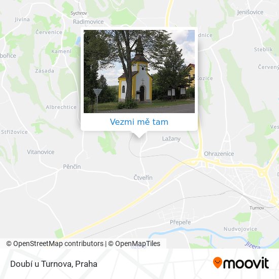 Doubí u Turnova mapa