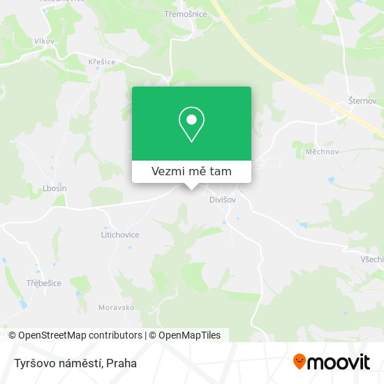 Tyršovo náměstí mapa