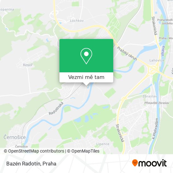 Bazén Radotín mapa